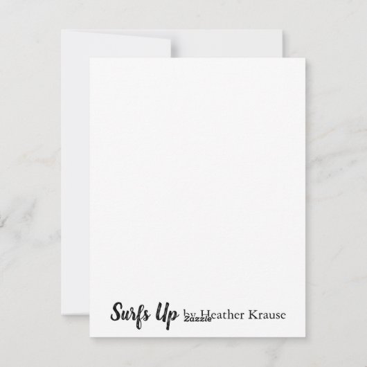 Surft Up Card abstract schilderen Feestdagenkaart (Achterkant)