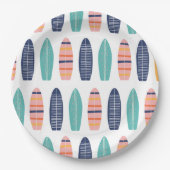 Surft UP Pink retro strand van surfboards Papa Papieren Bordje (Voorkant)