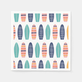 Surft UP Pink retro strand van surfboards Servet