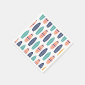 Surft UP Pink retro strand van surfboards Servet (Hoek)