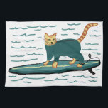 Surftabel Theedoek<br><div class="desc">CONTROLEER MEOWT! Decoreer je keuken met deze grappige handdoek. Maakt een geweldig huishouden of verjaardagscadeau voor dat kattenliefje in je leven! Of de surfer. Pas het aan met je eigen tekst als je wilt. Bekijk mijn winkel voor meer overeenkomende spullen zoals mokken en stickers!</div>