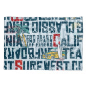 Surfteam van Californië: Grunge naadloos patroon. Kussensloop (Achterkant)