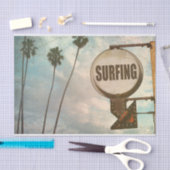 Surfteken Retro Beach Decoupage Papier (Craft)