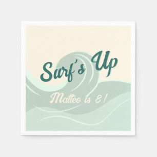 Surfthema Kinderverjaardagsfeestje Papieren Servet