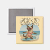 Surfthema voor Siamese kattenliefhebbers Magneet (Voorkant / Achterkant)