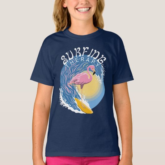 Surftherapie - Summer Flamingo T-shirt (Voorkant)