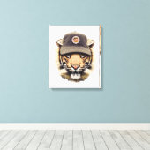 Surftijger Canvas Afdruk (Insitu (Houten vloer))