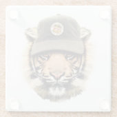 Surftijger Glazen Onderzetter (Achterkant)