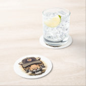 Surftijger Ronde Kartonnen Onderzetter (Insitu)