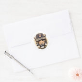 Surftijger Ronde Sticker (Envelop)