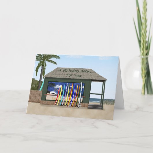 Surfverjaardag Kaart (Voorkant)