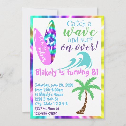 Surfverjaardag Kaart (Voorkant)