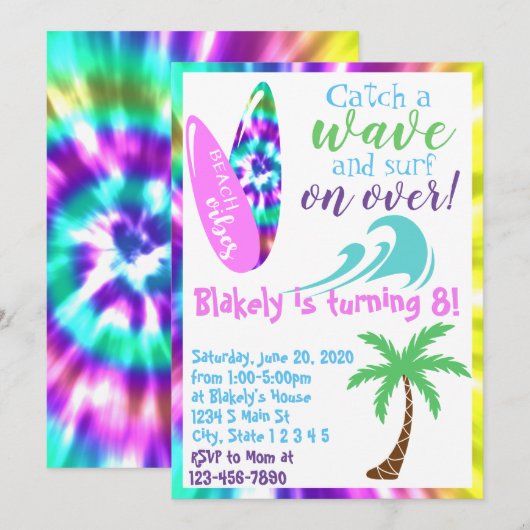 Surfverjaardag Kaart (Voorkant / Achterkant)