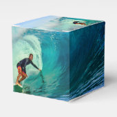 SurfWave Rider Party Favor Boxes Bedankdoosjes (Voorkant Zijde)