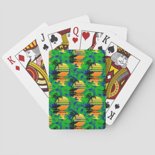 Surfzonsondergang Pokerkaarten (Achterkant)
