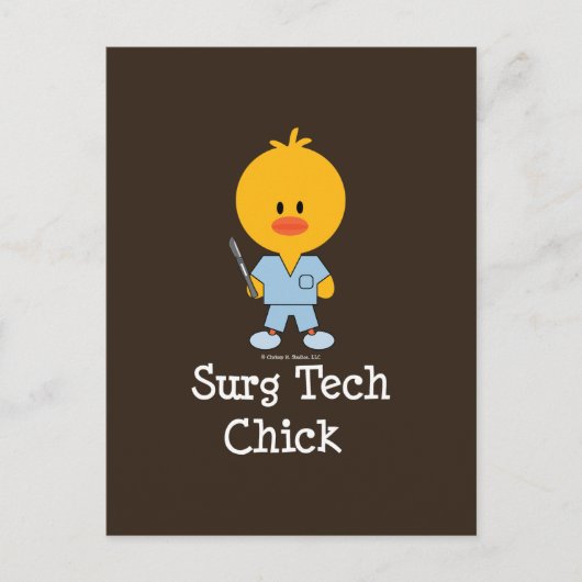 Surg Tech Chick Briefkaart
 Briefkaart (Voorkant)