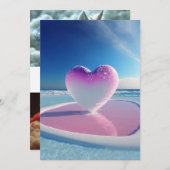 Surge of Love: romantische golven hart bruiloft ui Kaart (Voorkant / Achterkant)