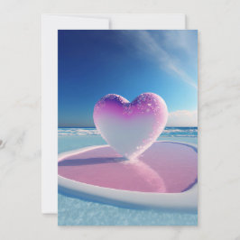 Surge of Love: romantische golven hart bruiloft ui Kaart