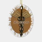 Surgeon Caduceus Premium Square Ornament (Rechts)