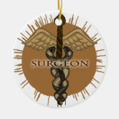 Surgeon Caduceus Premium Square Ornament (Voorkant)