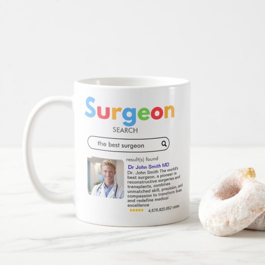SURGEONS DOCTORS antistress Google search bar  Koffiemok (Met donut)