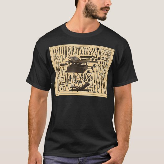Surgical Instruments Vintage Diagram T-shirt (Voorkant)