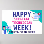 Surgical Technologist Appreciation Week Banner Poster (Voorkant)