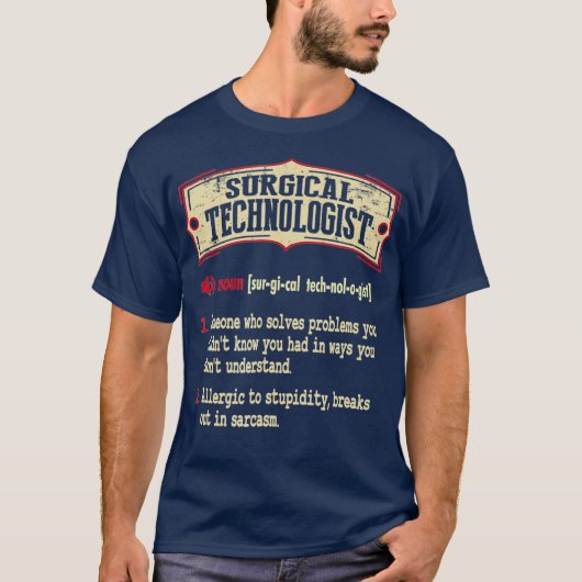 Surgisch Technologisch woordenboek Sarcastisch T-shirt (Voorkant)