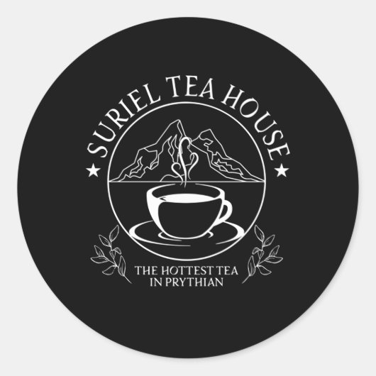 Suriel Tea Co morsen van de thee Fun Tea Drinker t Ronde Sticker (Voorkant)