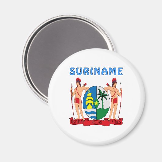 Surinaams wapen magneet (Voorkant / Achterkant)