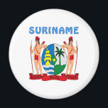 Surinaams wapen magneet<br><div class="desc">Suriname Wapen Design</div>