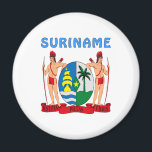 Surinaams wapen magneet<br><div class="desc">Suriname Wapen Design</div>