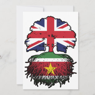 Surinaamse Surinaamse Britse vlag voor boomstammen Kaart