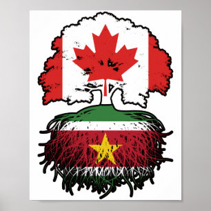 Surinaamse Surinaamse Canadese boomstammen Poster