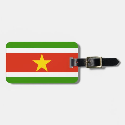 Surinaamse vlag bagagelabel (Voorkant horizontaal)