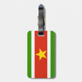 Surinaamse vlag bagagelabel (Achterkant verticaal)