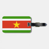 Surinaamse vlag bagagelabel (Achterkant horizontaal)