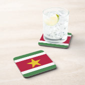 Surinaamse vlag bier onderzetter (Rechterzijde)