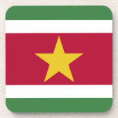 Surinaamse vlag bier onderzetter (Voorkant)
