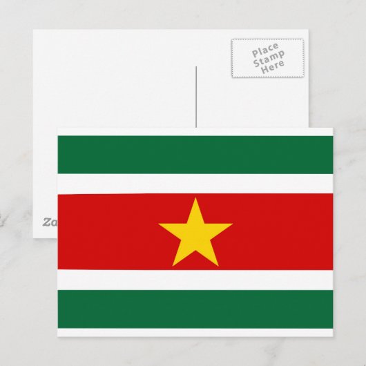 Surinaamse vlag briefkaart (Voorkant / Achterkant)