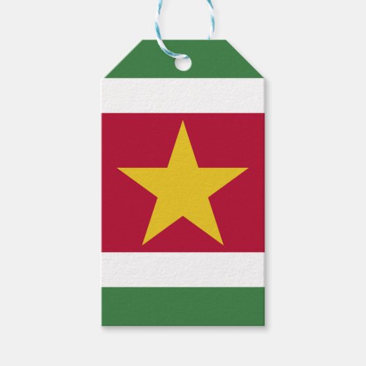 Surinaamse vlag cadeaulabel (Voorkant)