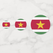 Surinaamse vlag confetti (Achterkanten)