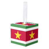 Surinaamse vlag decoratie (Voorkant hoekig)