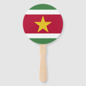 Surinaamse vlag handwaaier (Achterkant)