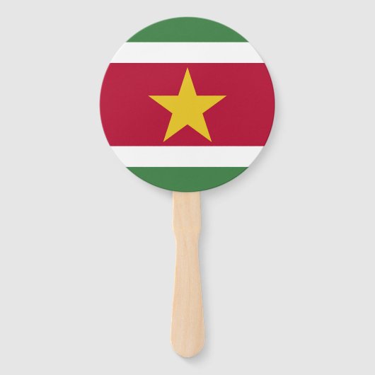 Surinaamse vlag handwaaier (Achterkant)