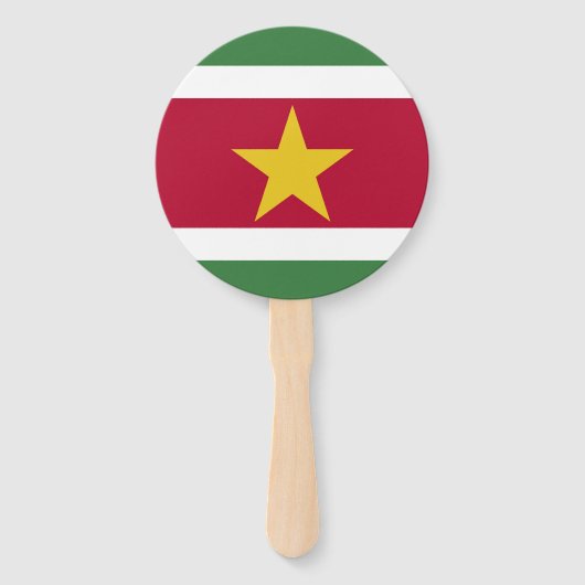 Surinaamse vlag handwaaier (Voorkant)