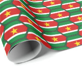 Surinaamse vlag Honingcomb Wrapping Paper Cadeaupapier (Rol Hoek)