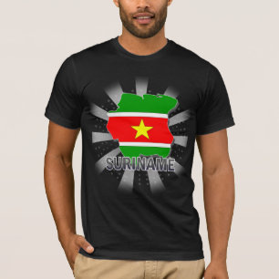 Surinaamse vlag Kaart 2.0 T-shirt