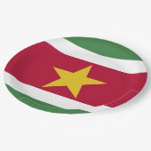 Surinaamse vlag papieren bordje (Gekanteld)