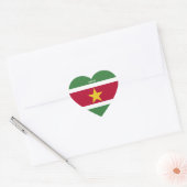 Surinaamse vlag Prachtig Patriottisch Hart Sticker (Envelop)